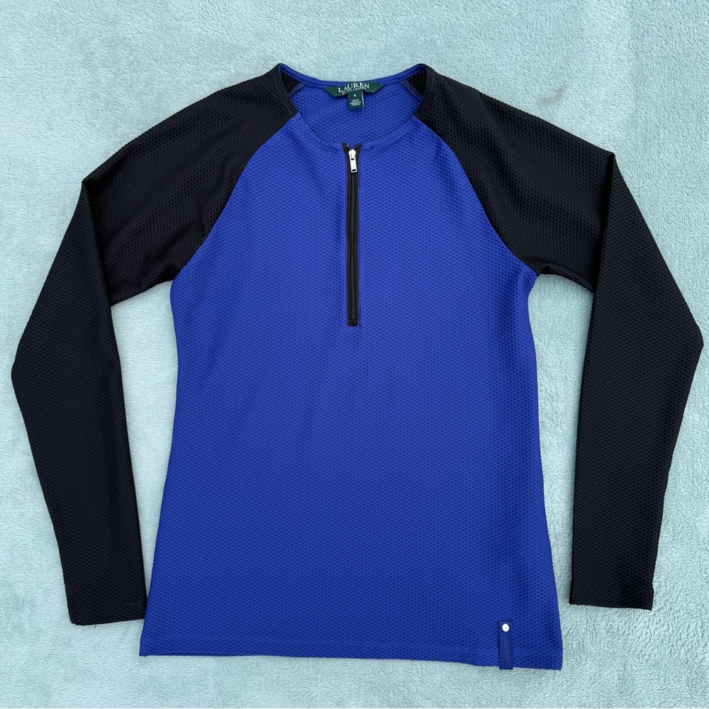 Ralph Lauren long sleeve honeycomb half zip active pullover